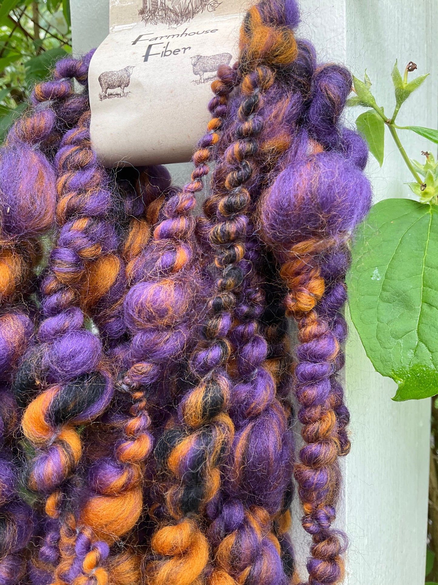 Art yarn 6 yds deep purple and gold super jumbo yarn