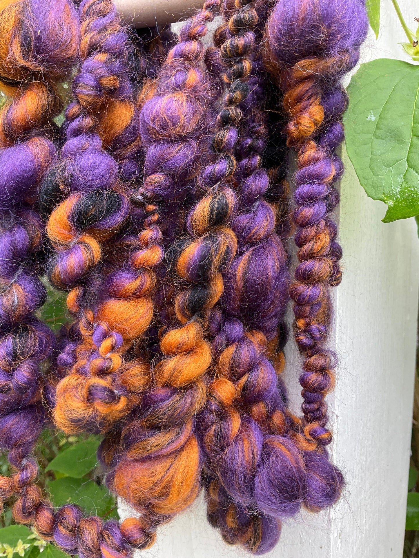 Art yarn 6 yds deep purple and gold super jumbo yarn