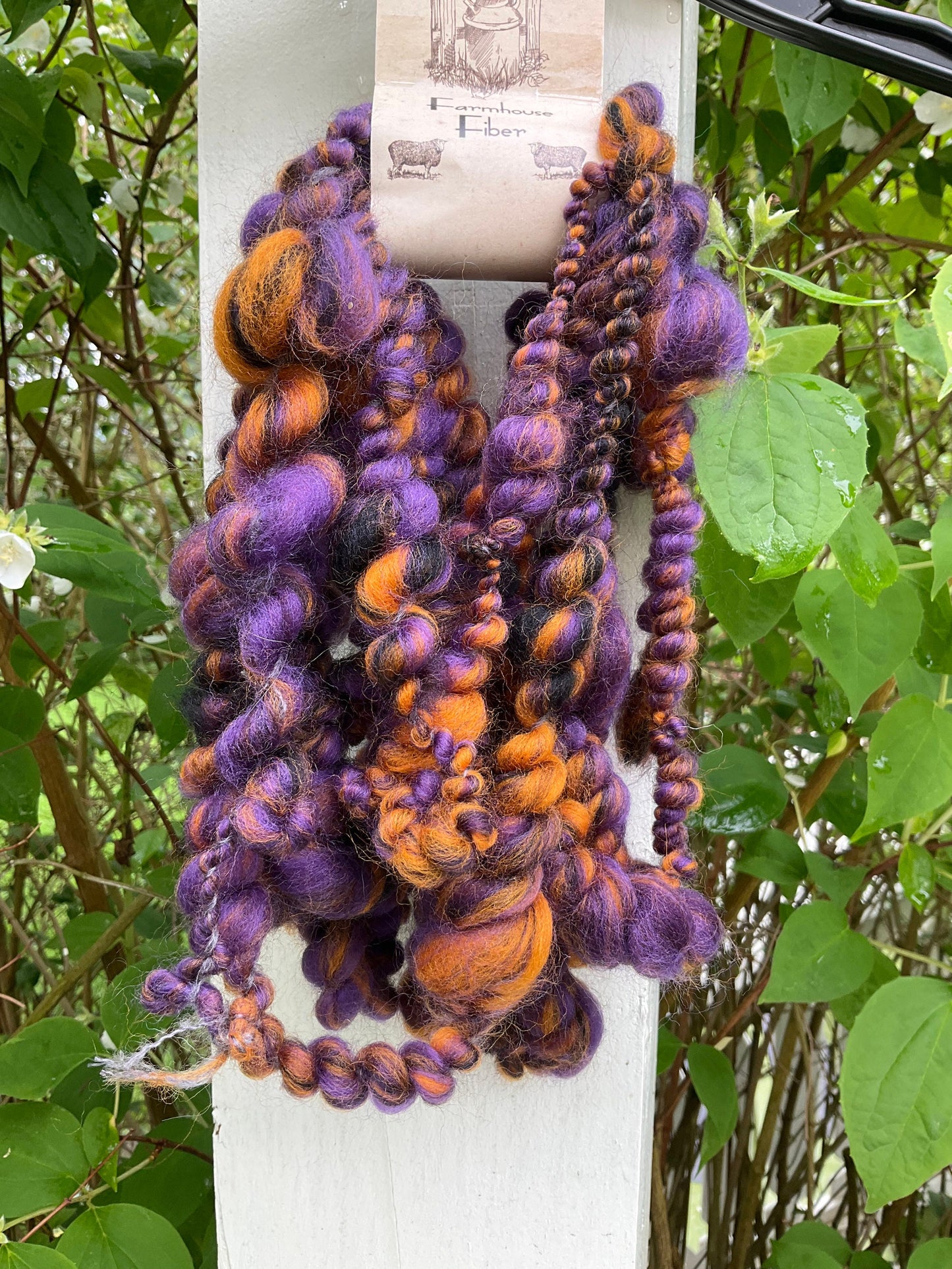 Art yarn 6 yds deep purple and gold super jumbo yarn